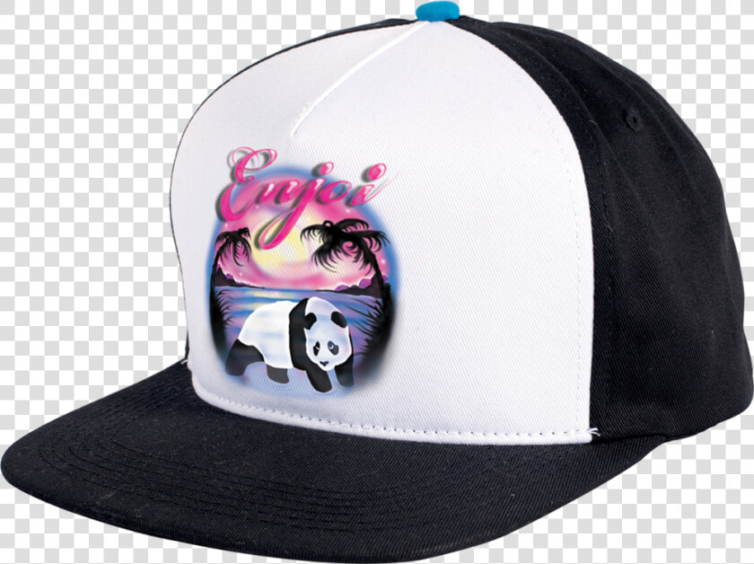 Enjoi 35017221 Whtblk Airbrush Panda Snap Back   Enjoi  HD Png DownloadTransparent PNG