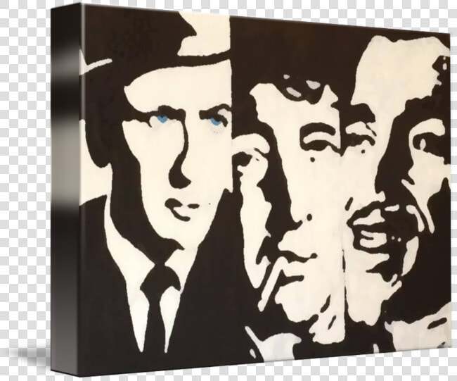 Transparent Rat Silhouette Png   Rat Pack Black And White Painting  Png DownloadTransparent PNG