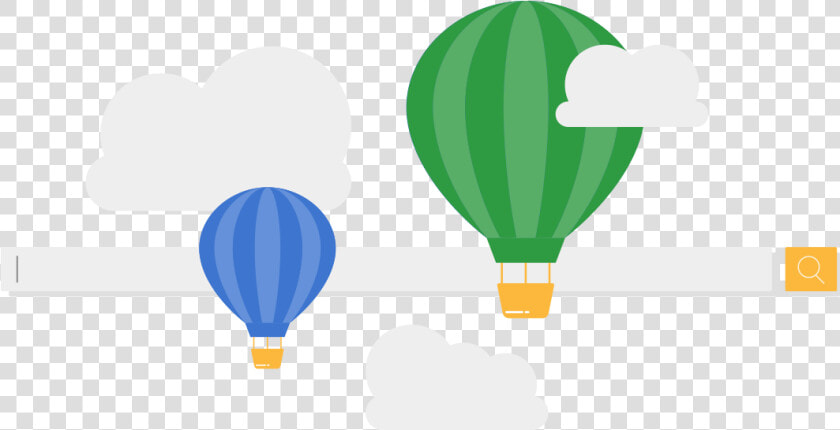 Hot Air Balloons Over A Single Search Box   Hot Air Balloon  HD Png DownloadTransparent PNG