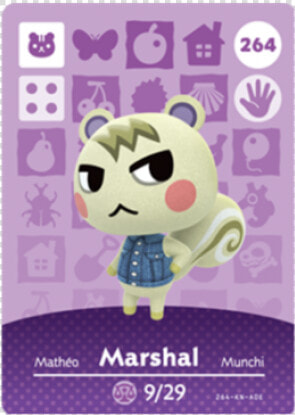 Marshal264   Animal Crossing Amiibo Card Marshal  HD Png DownloadTransparent PNG