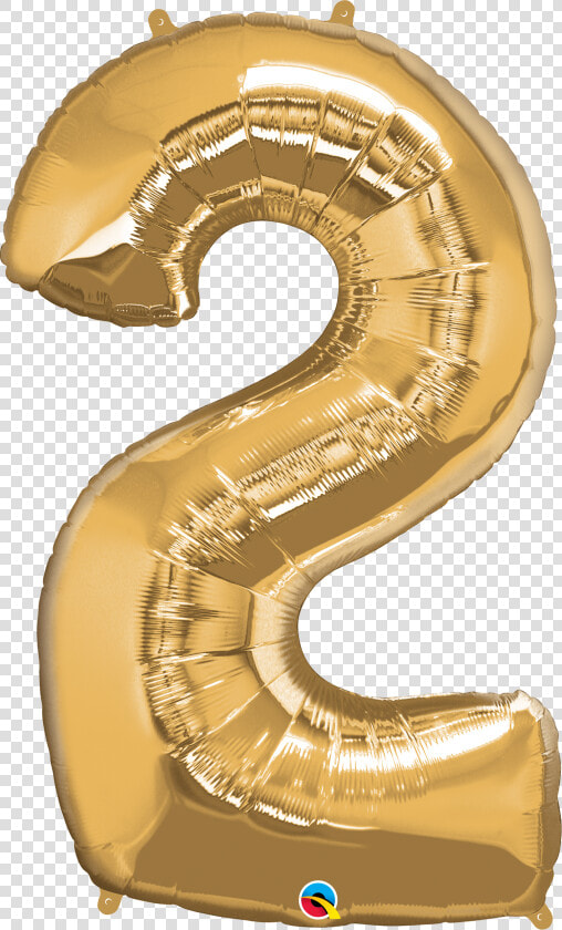 Foil Balloon Number 2 Gold  amp  Weight   Rose Gold Balloon Numbers Png  Transparent PngTransparent PNG