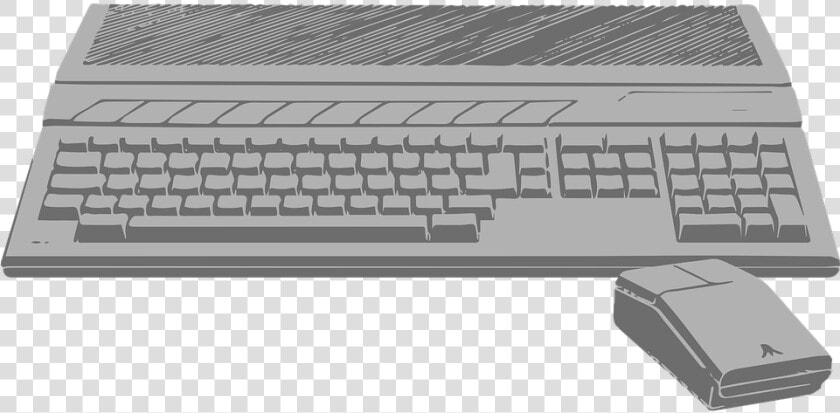 Atari St  Atari  Console  Retro  Gaming  Game   Monochrome  HD Png DownloadTransparent PNG