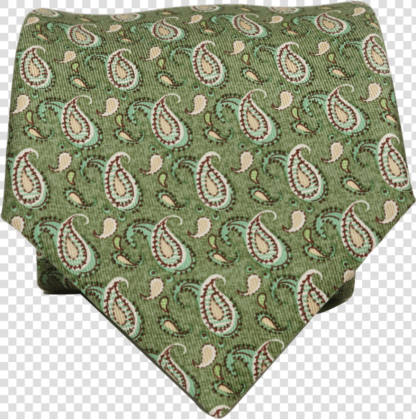 Hermes Green Paisley Print Silk Tie   Placemat  HD Png DownloadTransparent PNG