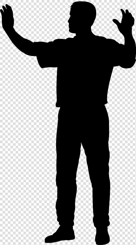 Silhouette Homme Bras En L Air  HD Png DownloadTransparent PNG