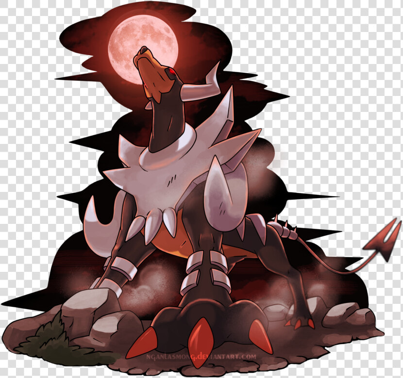 Mega Houndoom By Nganlamsong   Pokemon Houndoom Mega Art  HD Png DownloadTransparent PNG