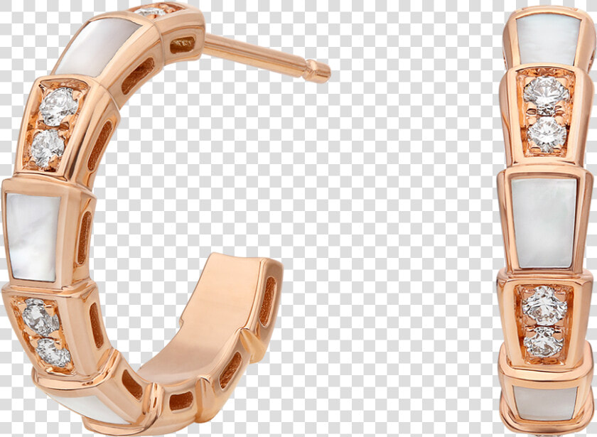 Bvlgari Rose Gold Serpenti Earrings  HD Png DownloadTransparent PNG