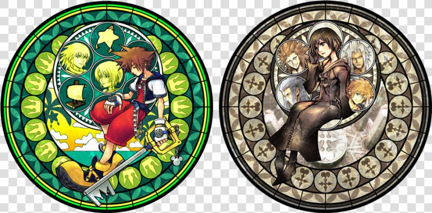 Stained Glass 5 6 Art   Kingdom Hearts Stained Glass Xion  HD Png DownloadTransparent PNG