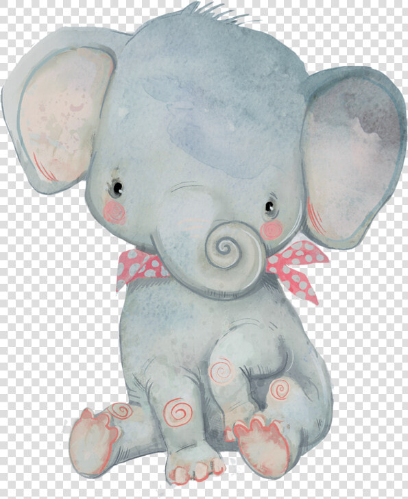 Elephant Clipart Watercolor   Watercolor Baby Elephant  HD Png DownloadTransparent PNG