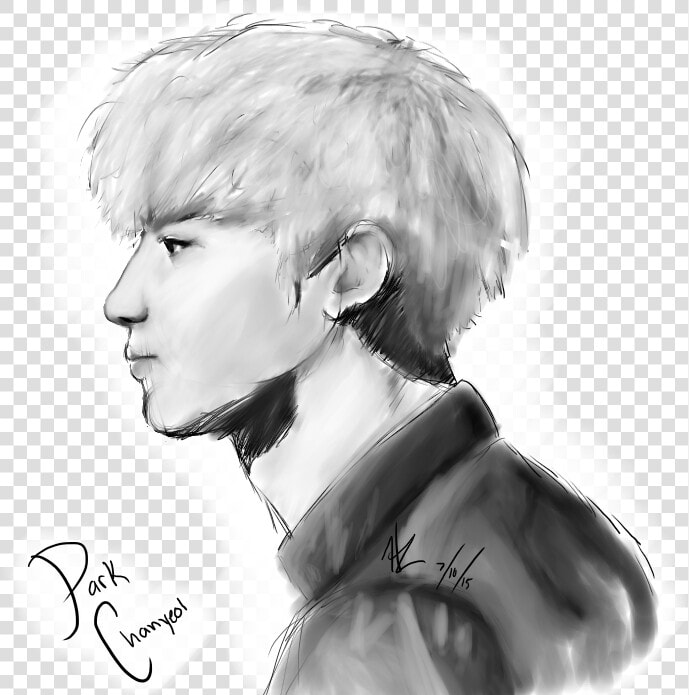 Vector Transparent Stock Park Chanyeol Sketch By Galaxyseoul   Exo Chanyeol Drawing Easy  HD Png DownloadTransparent PNG