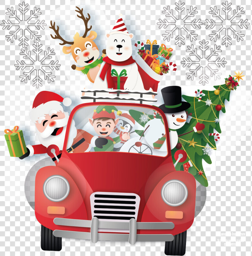 Papai Noel No Carro  HD Png DownloadTransparent PNG