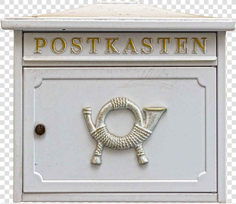 Letter Boxes  Post Horn  Mailbox  White  Metal  Letters   Emblem  HD Png DownloadTransparent PNG