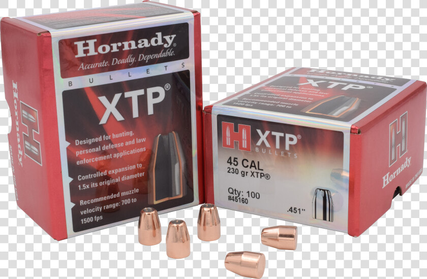 Hornady Xtp Pistol Bullets   Hornady Match Bullets 168 Gr Bthp  HD Png DownloadTransparent PNG