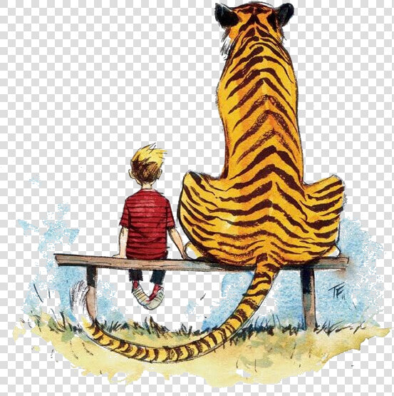 Calvin And Hobbes Real Tiger  HD Png DownloadTransparent PNG