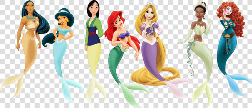 Princesses As Mermaids By   Princesses As Mermaids  HD Png DownloadTransparent PNG