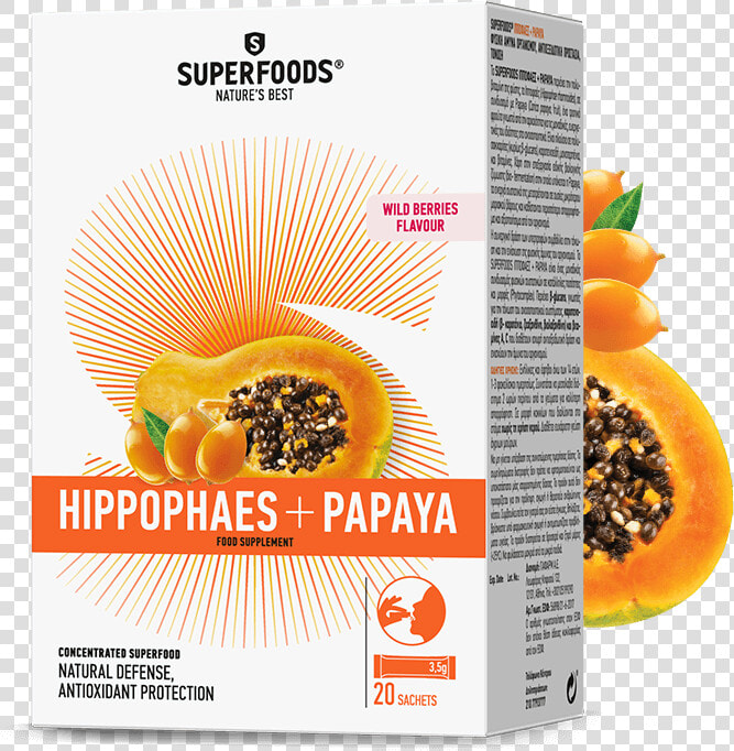 Hippophaes Papaya   Superfoods Nature  39 s Best  HD Png DownloadTransparent PNG