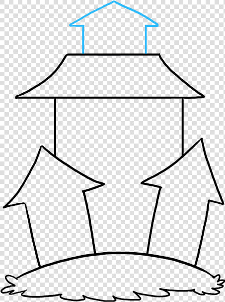 How To Draw Haunted House   Easy To Draw Haunted House  HD Png DownloadTransparent PNG