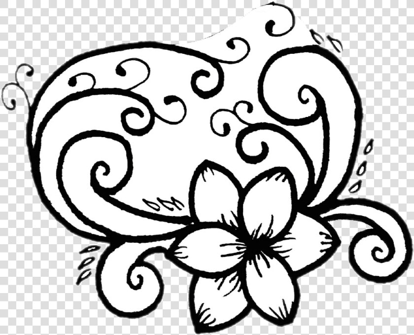  doodle  drawing  flower  blackandwhite  simple  like4like   Flower Doodle Art Easy  HD Png DownloadTransparent PNG