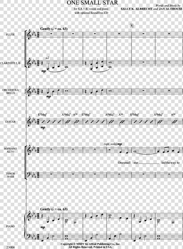 One Small Star Thumbnail One Small Star Thumbnail   Sheet Music  HD Png DownloadTransparent PNG