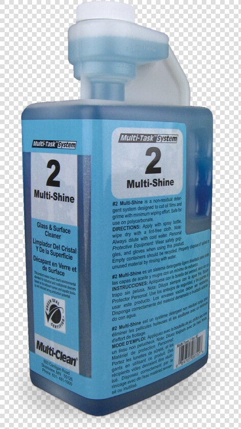 Multi shine Glass  amp  Surface Cleaner As Shown In The   Plastic Bottle  HD Png DownloadTransparent PNG