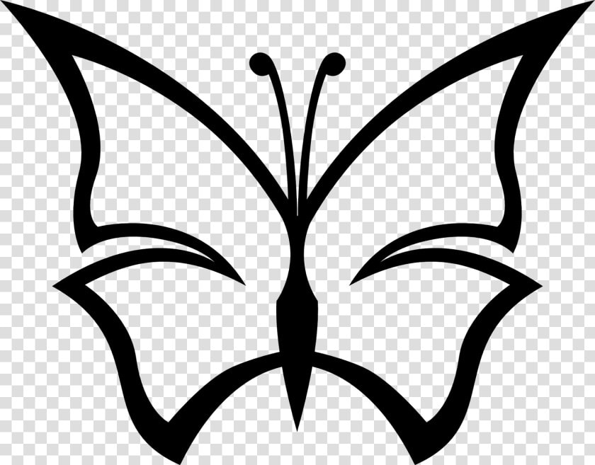 Butterfly Black And White Simple Butterfly Clipart   Butterfly Drawing In Colour  HD Png DownloadTransparent PNG