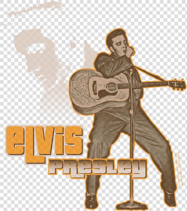 Elvis Presley The Hillbilly Cat Men S Regular Fit T shirt   Elvis Presley With Guitar  HD Png DownloadTransparent PNG