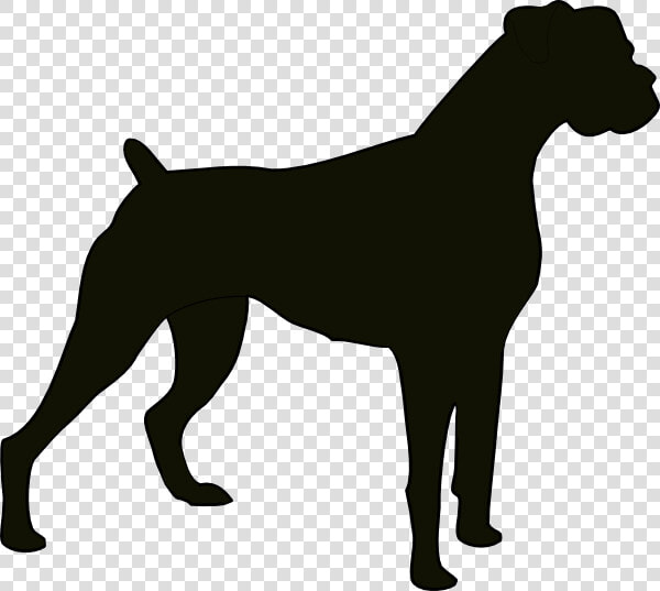 Clip Art Boxer Dog Silhouette   Vector Boxer Dog Silhouette  HD Png DownloadTransparent PNG