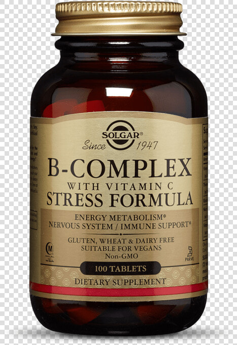 B complex With Vitamin C Stress Formula Tablets   B Complex With C And Iron  HD Png DownloadTransparent PNG