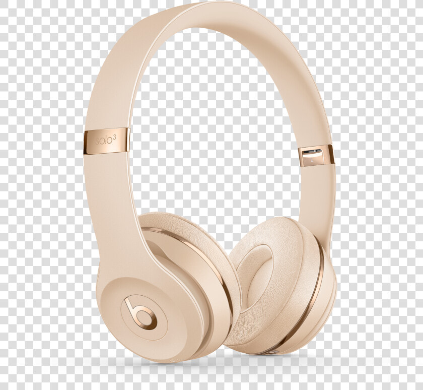 Transparent Head Phone Png   Beats Solo 3 Wireless Matte Gold  Png DownloadTransparent PNG