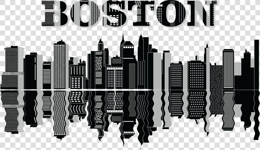 Free Clipart Of A Reflecting Boston City Skyline   Boston Skyline Clip Art  HD Png DownloadTransparent PNG