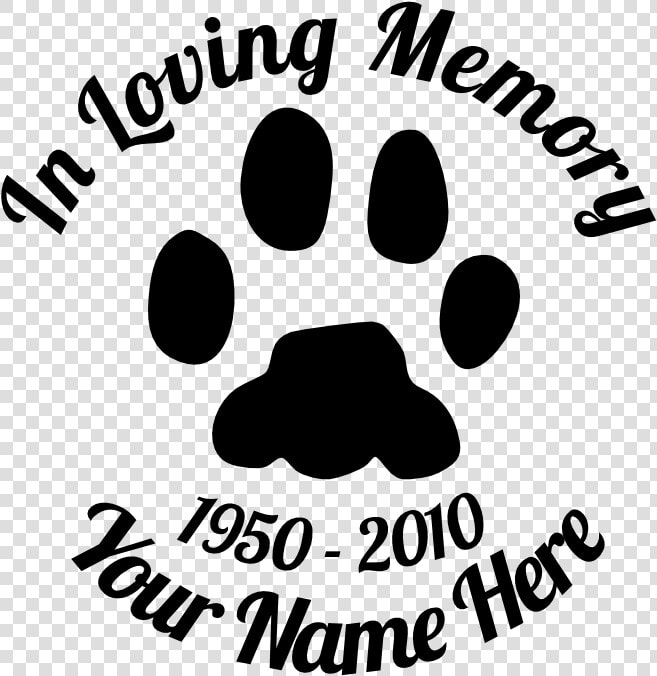 In Loving Memory Animal Paw Print Sticker   Illustration  HD Png DownloadTransparent PNG