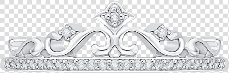 Tiara Ring In 10k White Gold With   Tiara  HD Png DownloadTransparent PNG