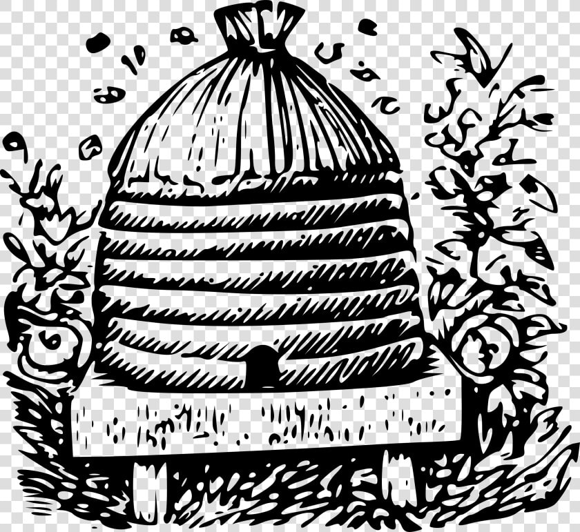 19 Beehive Clip Black And White Sketch Huge Freebie   Clip Art Honey Bee Drawing Bee  HD Png DownloadTransparent PNG