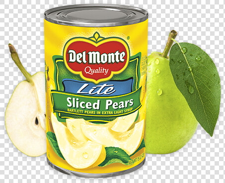 Sliced Pears   Lite   Delmonte Pear Halves  HD Png DownloadTransparent PNG