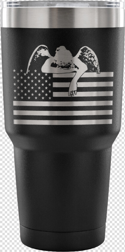 Weeping Angel American Flag Tumbler Class   Sheriff Tumbler  HD Png DownloadTransparent PNG