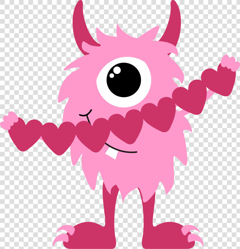 Photos Of Valentine Monster Clip Art Monster Valentine   Free Printable Valentine Clip Art  HD Png DownloadTransparent PNG