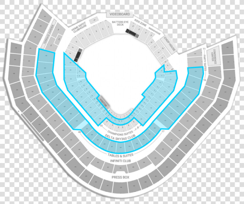 Suntrust Park Seating Chart With Rows  HD Png DownloadTransparent PNG