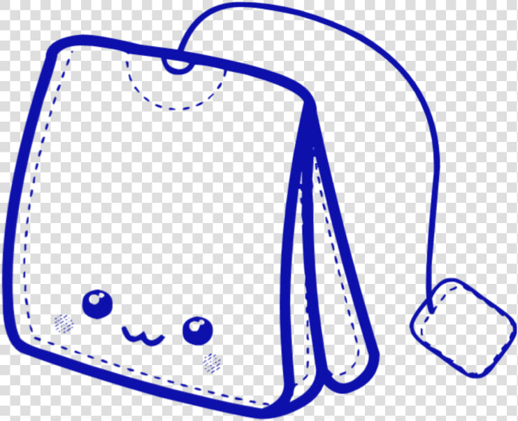  mq  blue  tea  teabag  kawaii   Bag Tea Cartoon  HD Png DownloadTransparent PNG