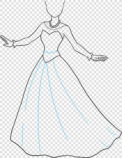 Collection Of Free Drawing Dresses Easy Hand Download   Draw A Princess  HD Png DownloadTransparent PNG