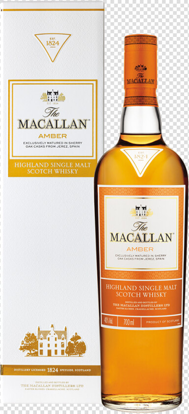 The Macallan Amber Highland Single Malt Scotch Whisky   Macallan Amber Highland Single Malt Scotch Whisky 750ml  HD Png DownloadTransparent PNG