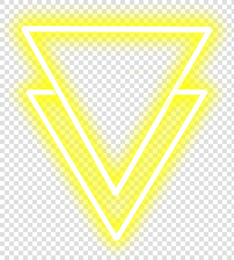  neon  triangle  yellowneon  neonlights  streetlight  HD Png DownloadTransparent PNG