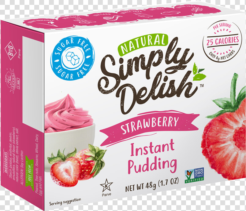 Strawberry Pudding   Simply Delish Jello Strawberry  HD Png DownloadTransparent PNG