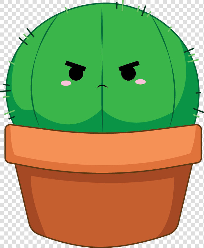 Cactus Clipart Kawaii   Angry Cactus Cartoon  HD Png DownloadTransparent PNG