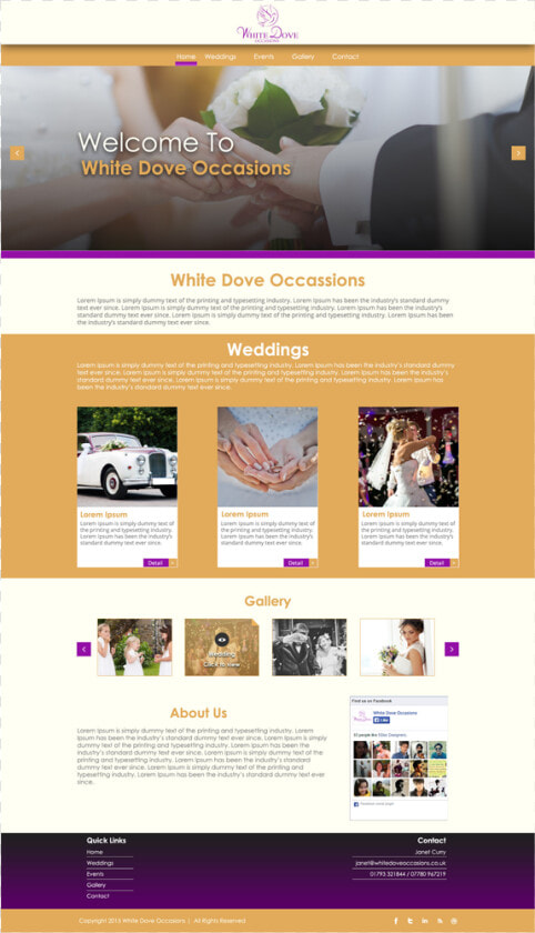 Web Design By 5stardesigners For White Dove Occasions   Online Advertising  HD Png DownloadTransparent PNG