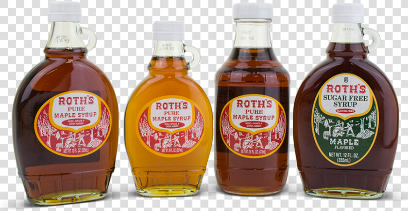 Bottles Of Various Kinds Of Roth S Pure Maple Syrup   Bottle  HD Png DownloadTransparent PNG