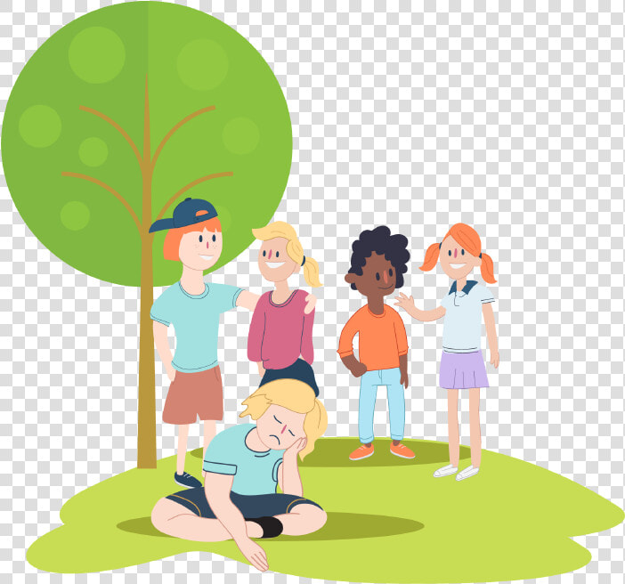 Boy Feeling Lonely Despite Being Next To A Group Of   Lonely Kid Clipart  HD Png DownloadTransparent PNG