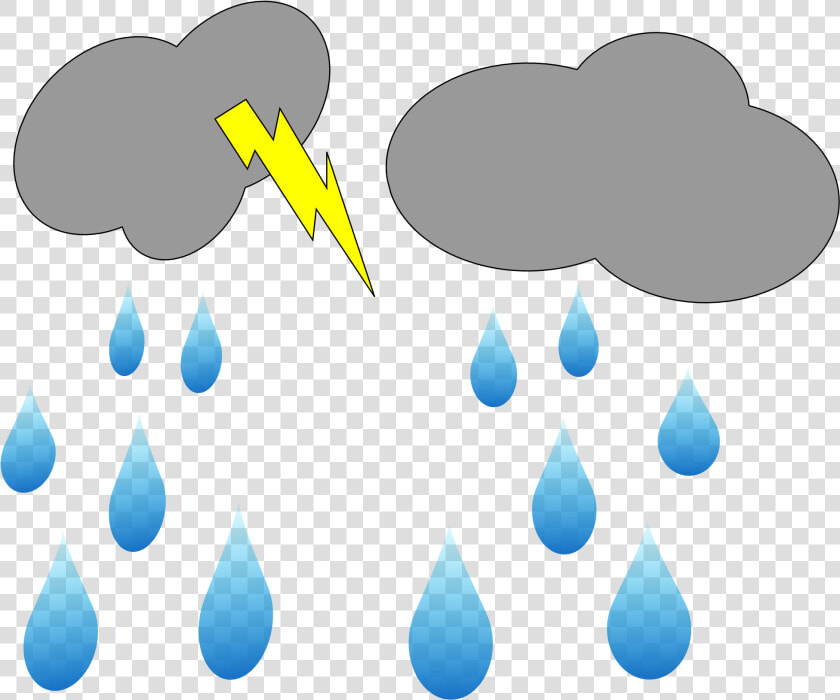 Clipart Of Cloud  Showers And Thunder   Transparent  HD Png DownloadTransparent PNG