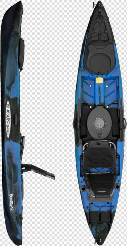 Stealth 12 Midnight Camo Sit On Top With X Seat Malibu   Sea Kayak  HD Png DownloadTransparent PNG