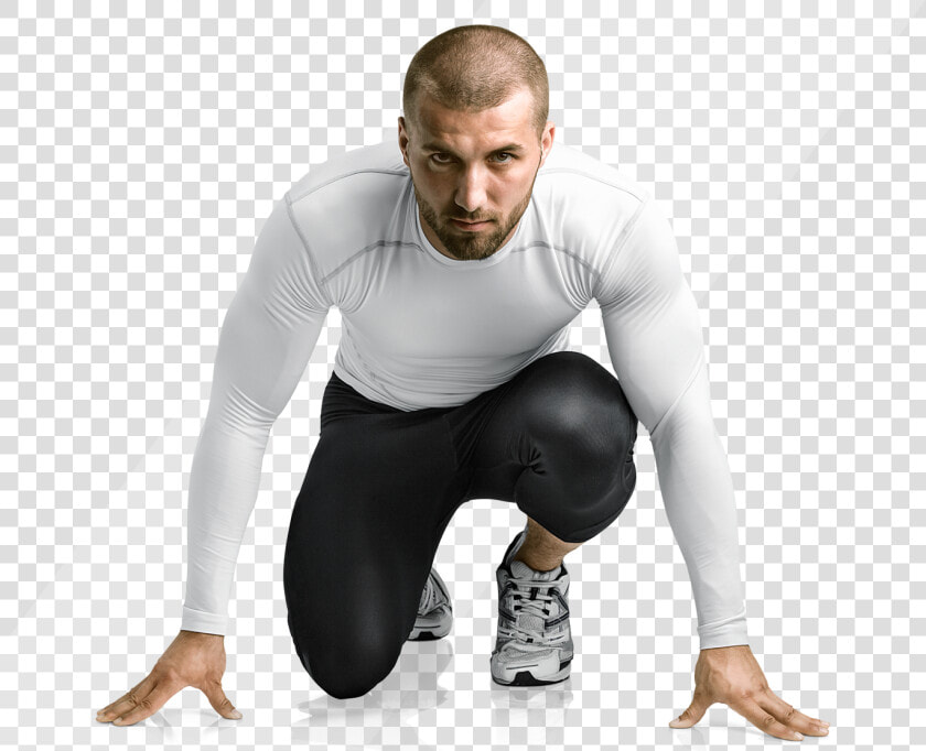 Push Possible®   Runners Starting Stance Front  HD Png DownloadTransparent PNG