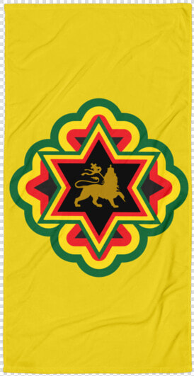 Ras Star Of David On Flowering Coptic Cross Beach Blanket   Beach Towel  HD Png DownloadTransparent PNG