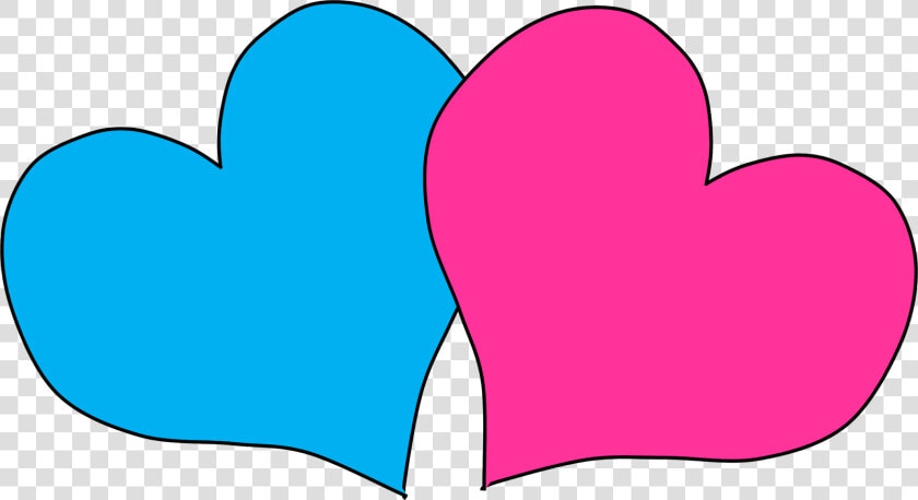 Free Heart Cliparts   Pink And Blue Heart Clipart  HD Png DownloadTransparent PNG